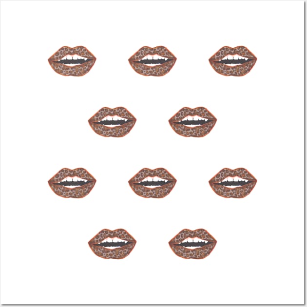 Animal Print Lips 2 Wall Art by mariacaballer